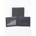 Ostrich Embossed Calf Leather Slim Billfold w/ ID Window